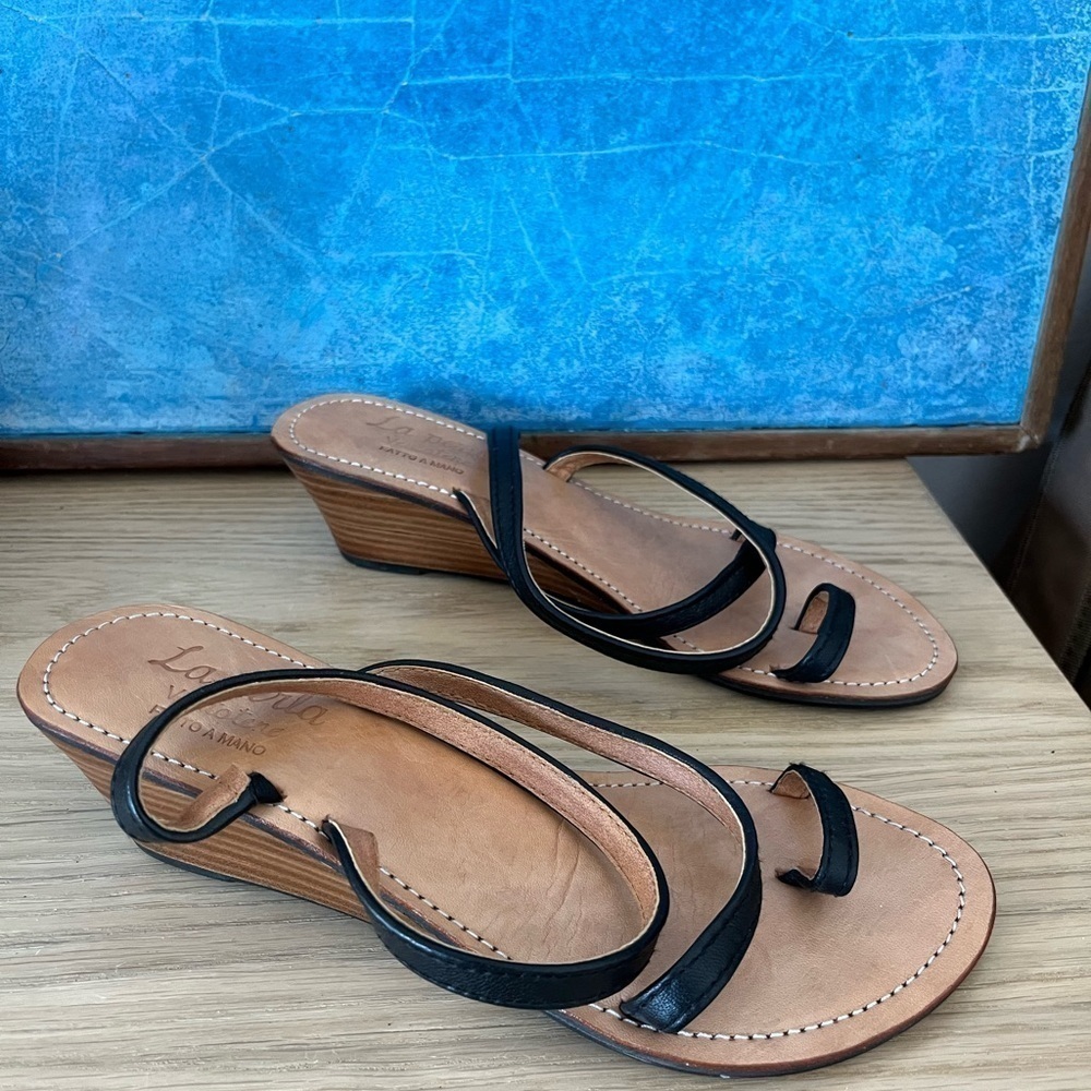 La Perla | Handmade Leather Wedge Sandals